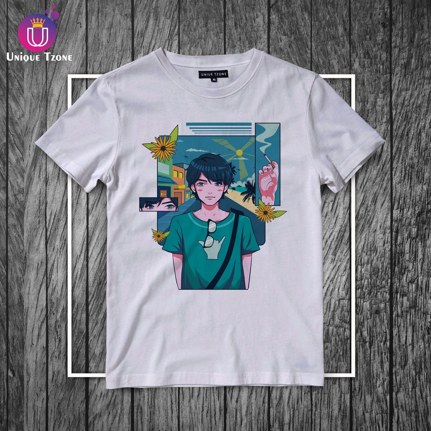 Sweet Boy Anime Women Round Neck Half Sleeve Cotton T-shirt