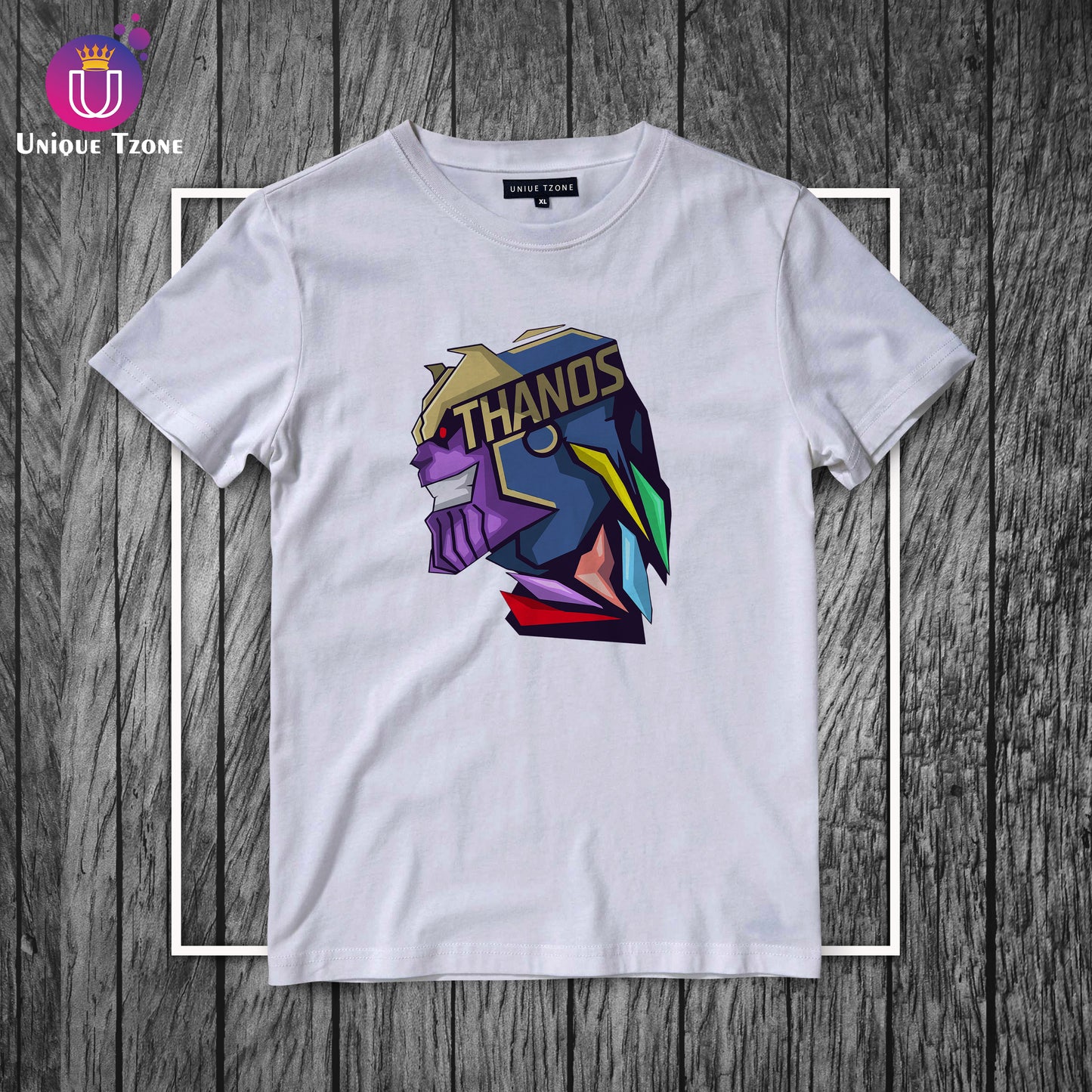 Thanos Smile Marvel's Round Neck Half Sleeve Cotton T-shirt