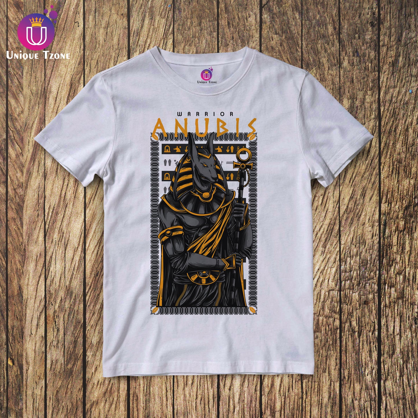 Anubis The God Of Death Premium Graphics Round Neck Half Sleeve Cotton Tshirt