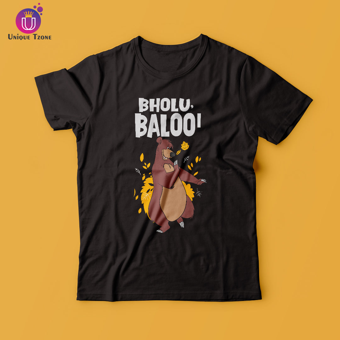 Bhoolu Bhalu Round Neck Cotton Half Sleeve T-shirt