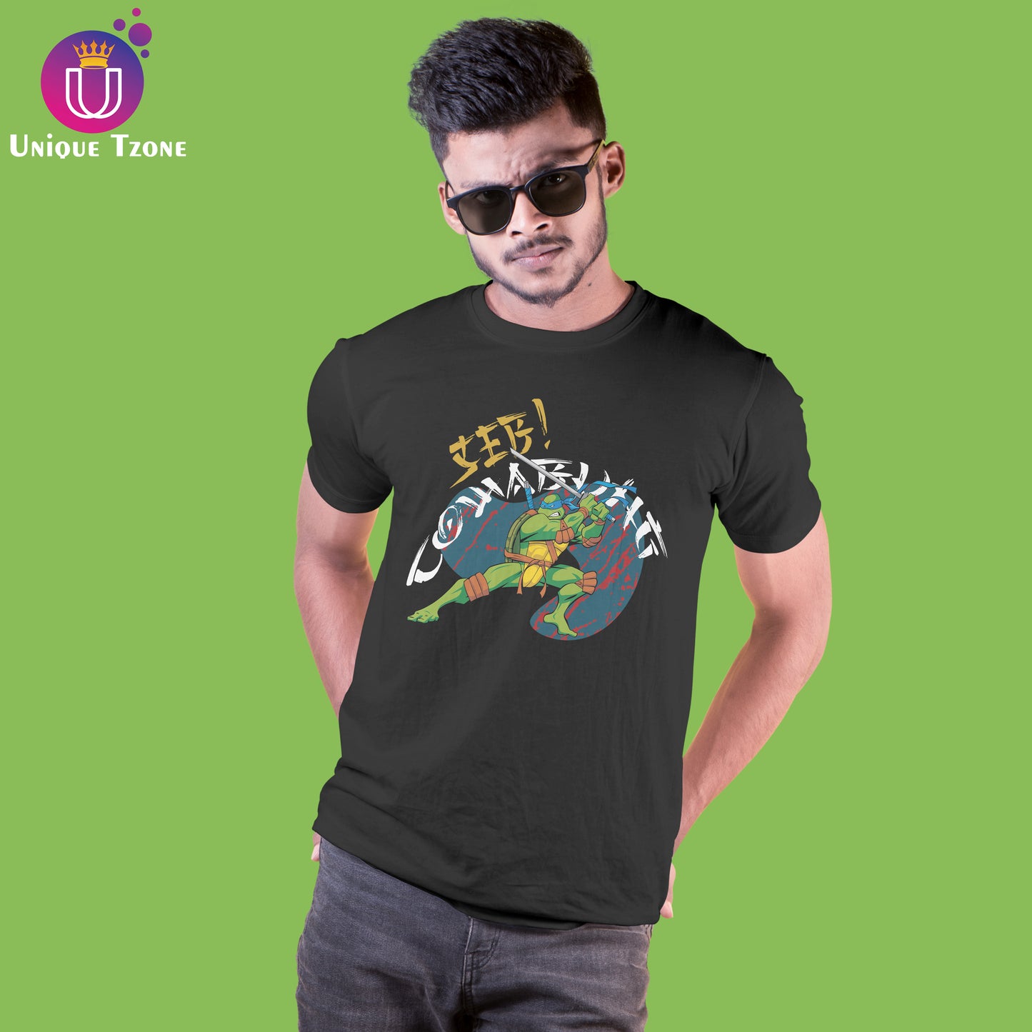 Cawabunga Teenage Mutant Ninja Turtle Men's Half Sleeve Cotton T-shirt