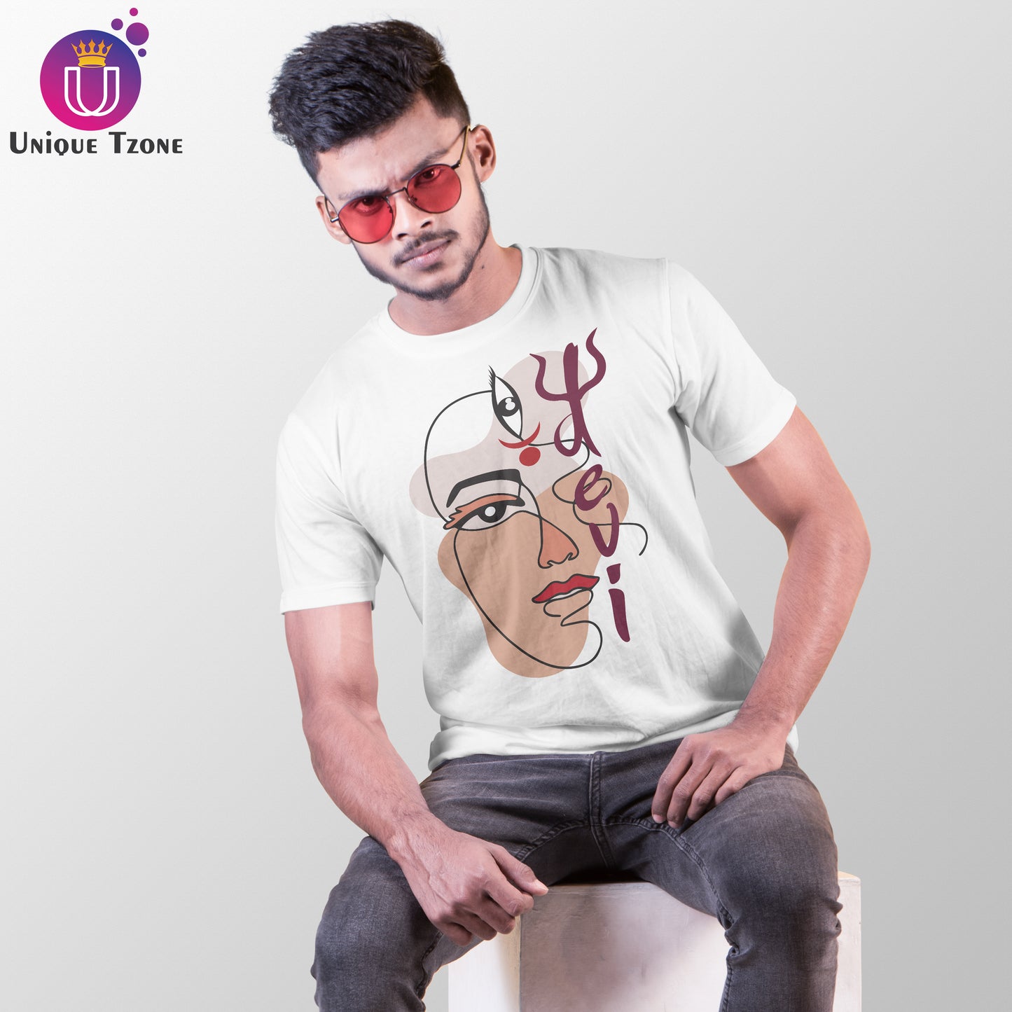 Devi Round Neck Cotton Premium Graphics T-shirt