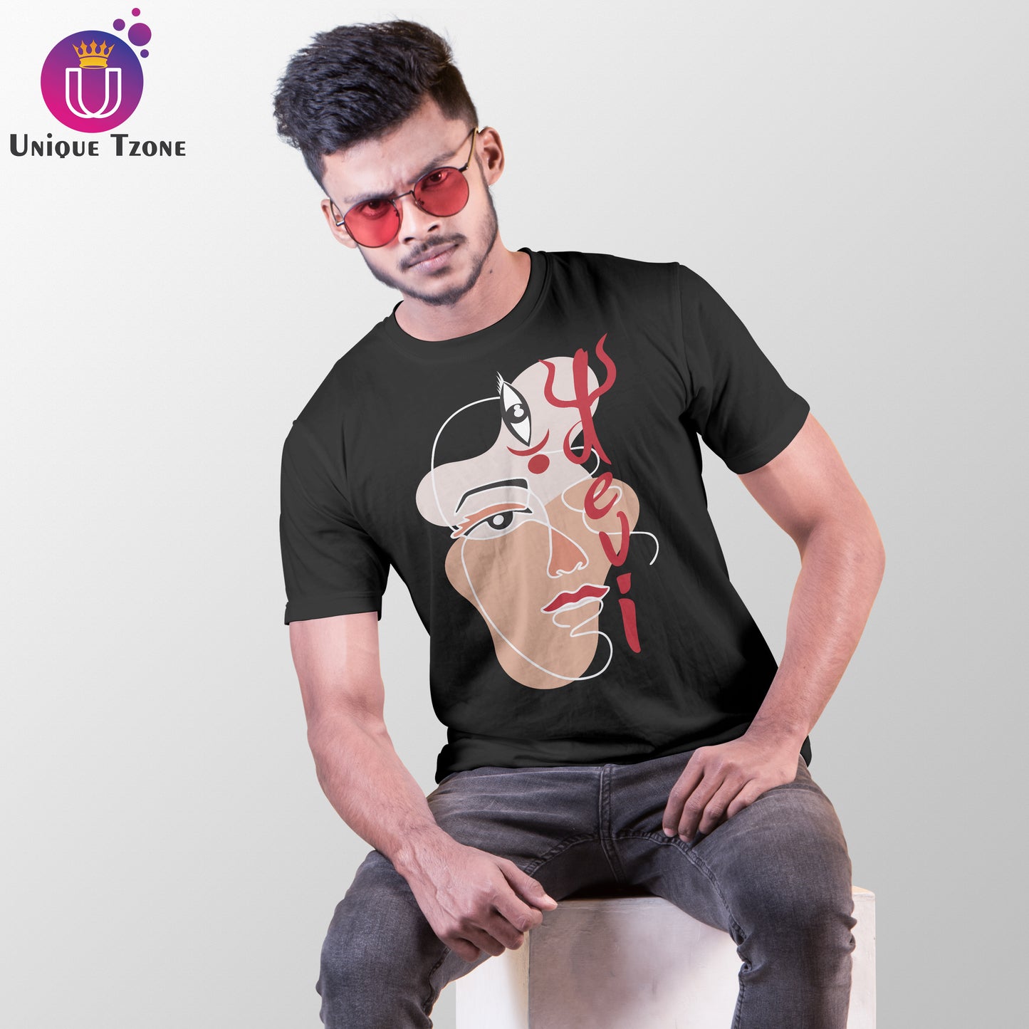 Devi Round Neck Cotton Premium Graphics T-shirt