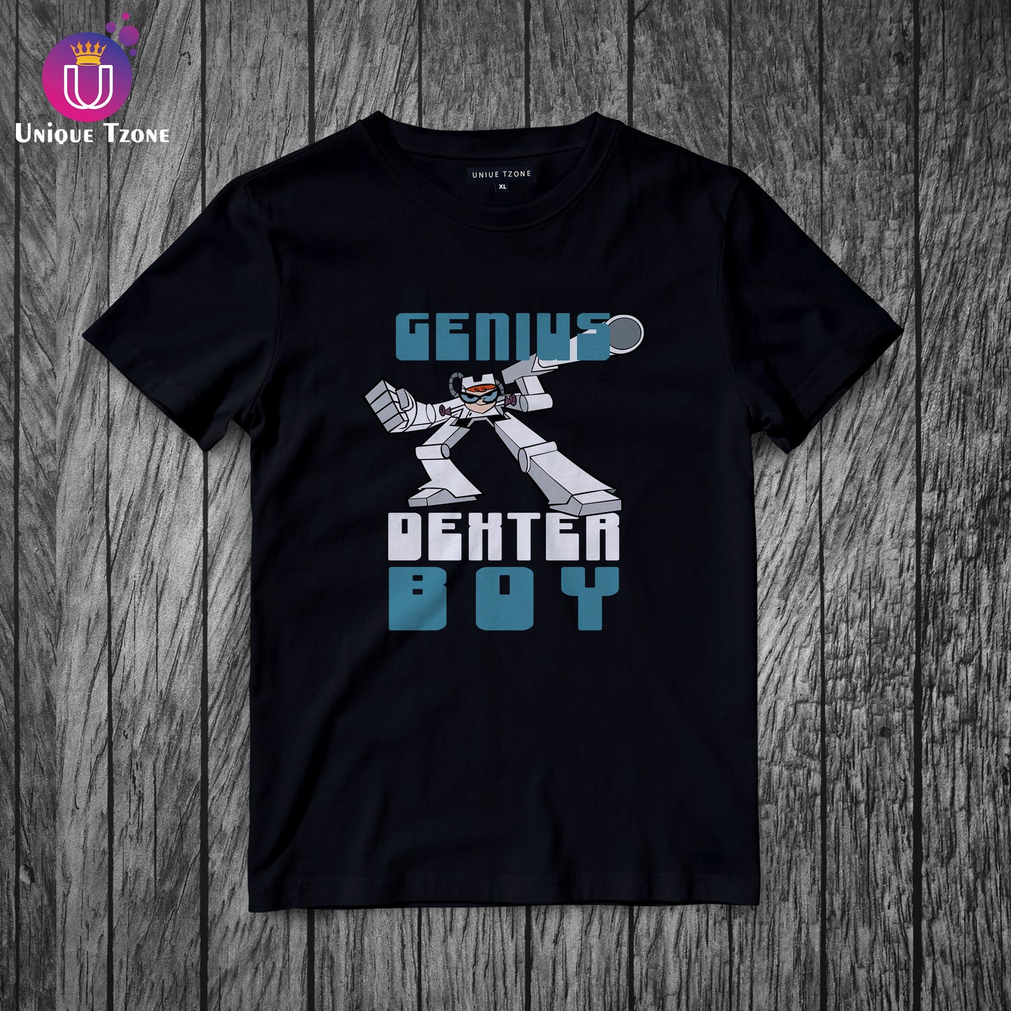 Genius Dexter Boy Round Neck Half Sleeve Men's Cotton T-shirt
