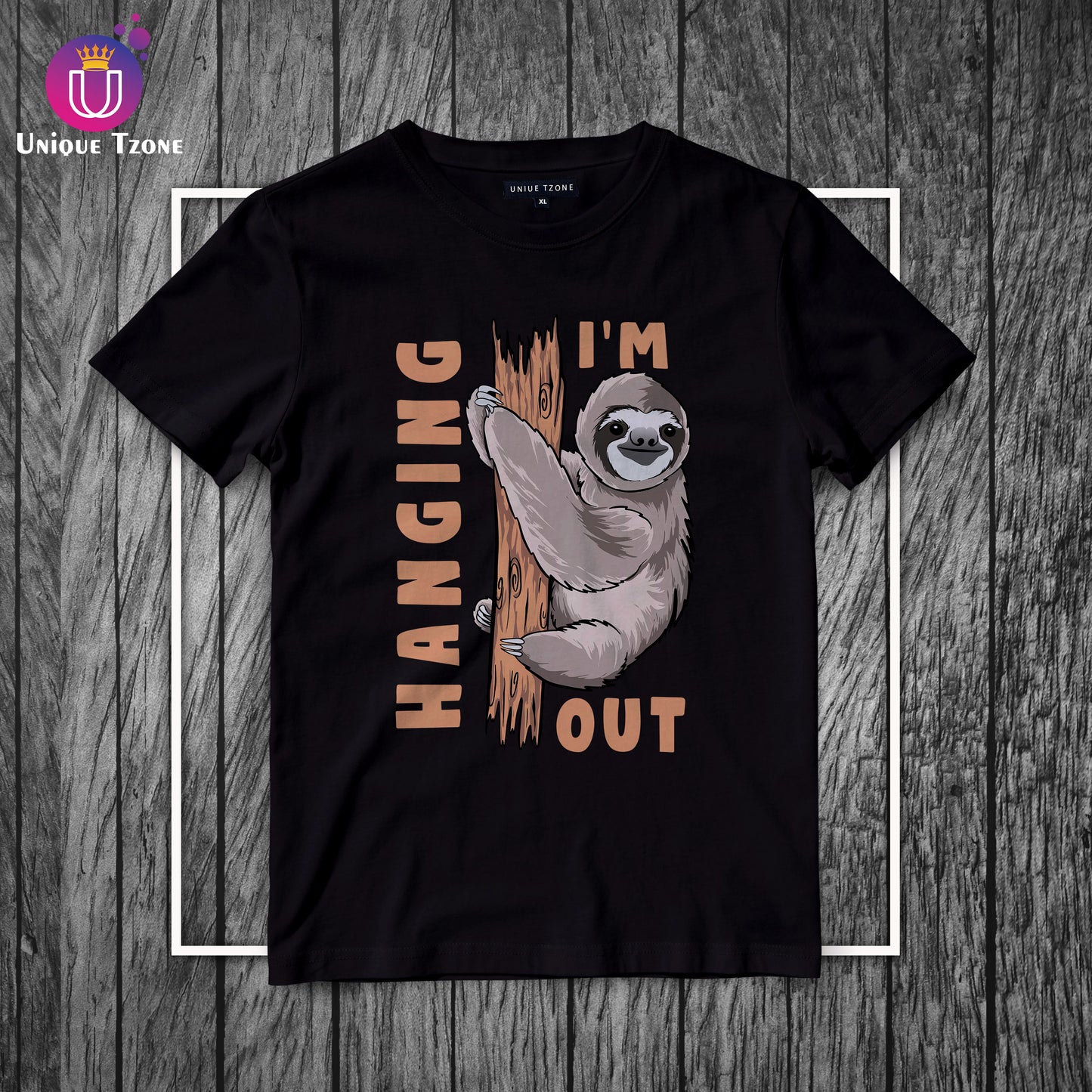 I Am Hanging Out Cotton Round Neck Half Sleeve T-shirt