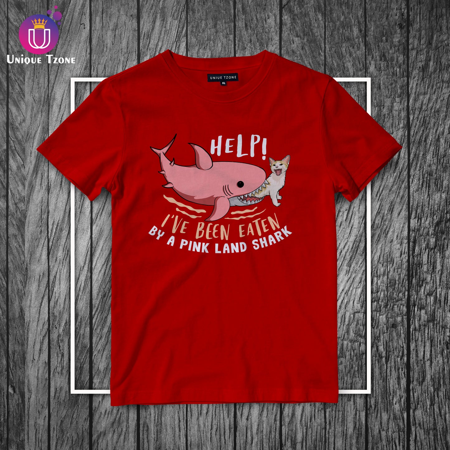 Help I Have Been Eaten Round Neck Half Sleeve Cotton T-shirt