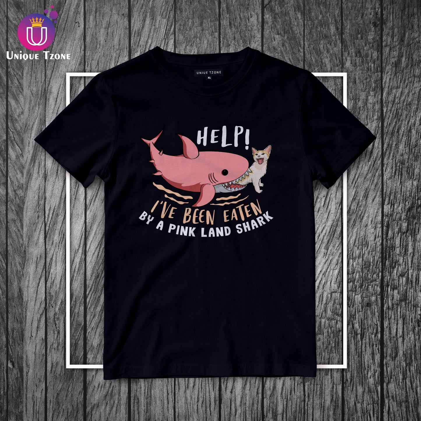 Help I Have Been Eaten Round Neck Half Sleeve Cotton T-shirt