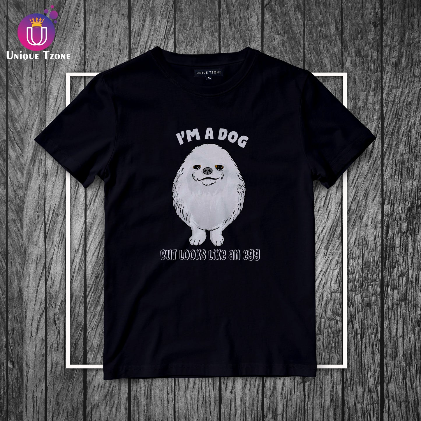 I Am A Dog Round Neck Cotton T-shirt
