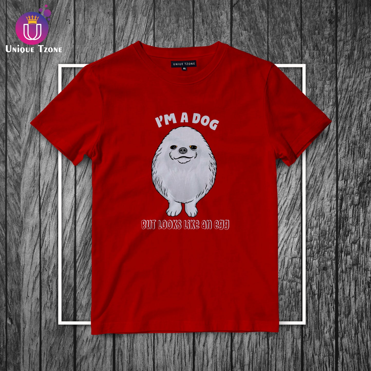 I Am A Dog Round Neck Cotton T-shirt
