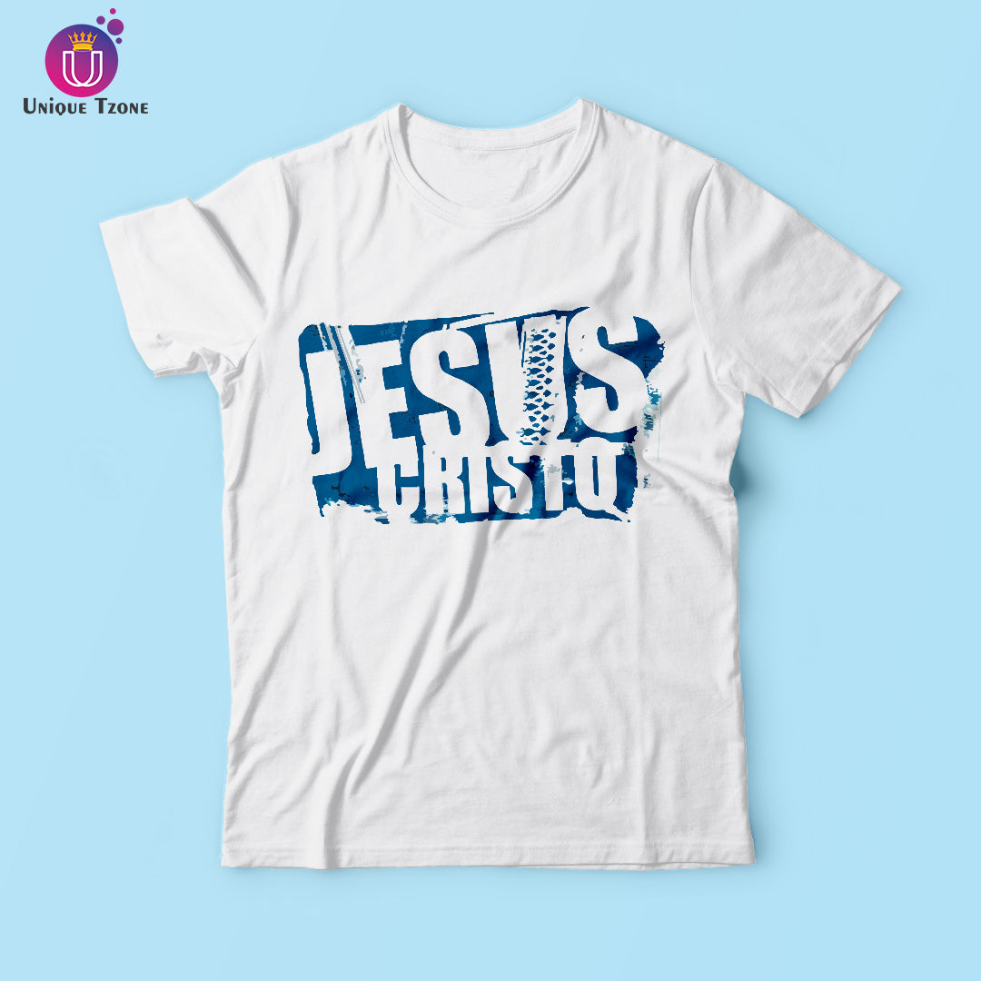 Jesus Cristo Round Neck Half Sleeve Cotton T-shirt