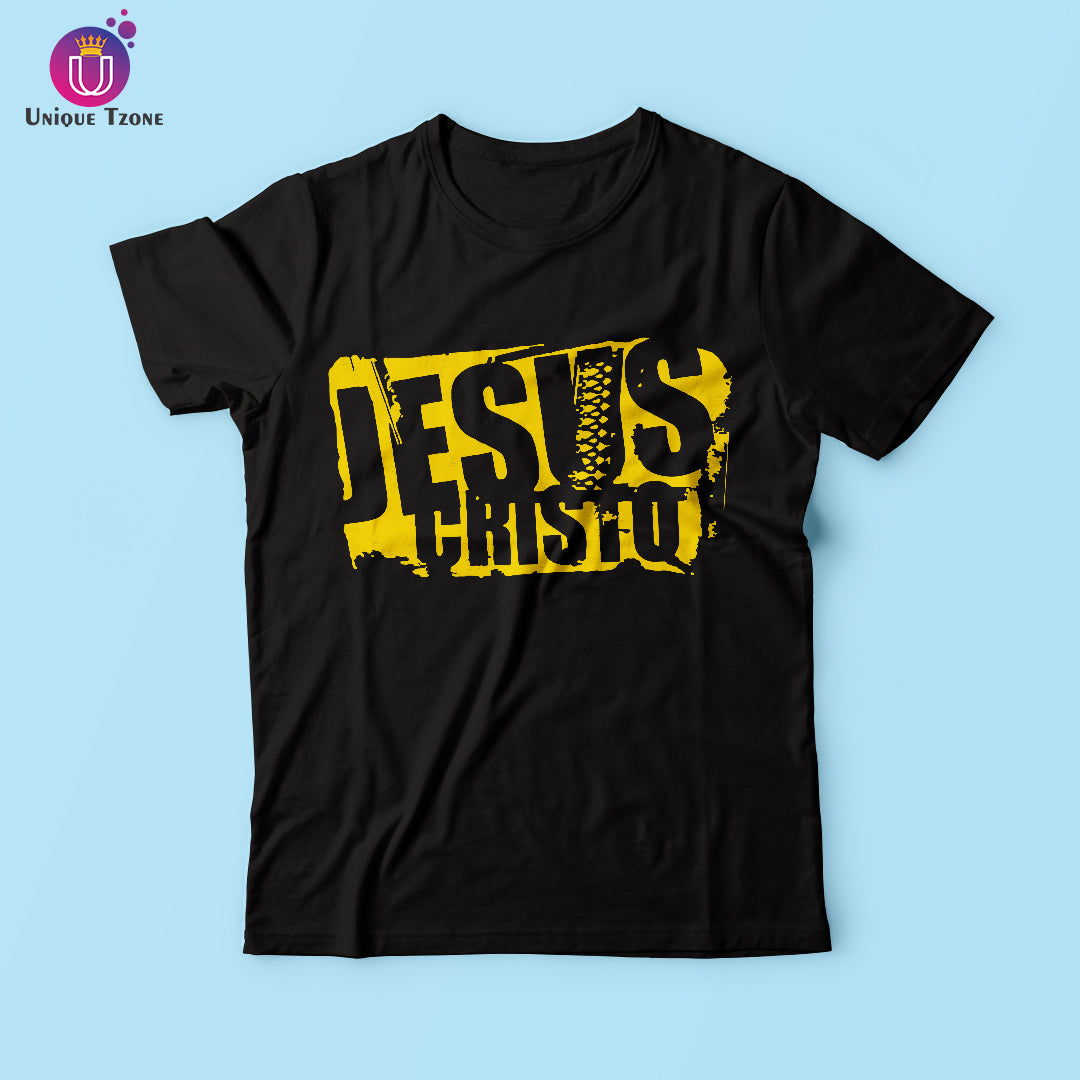 Jesus Cristo Round Neck Half Sleeve Cotton T-shirt