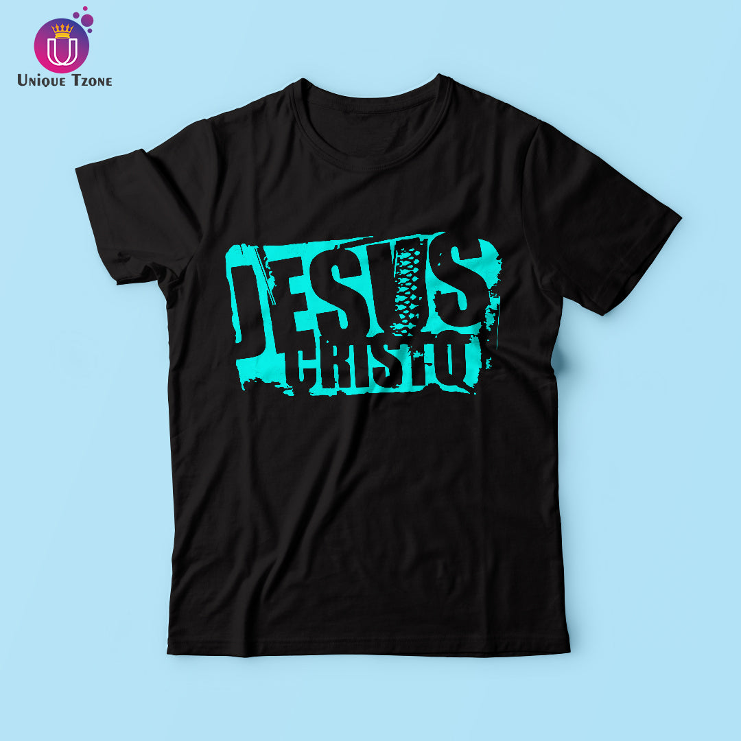 Jesus Cristo Round Neck Half Sleeve Cotton T-shirt
