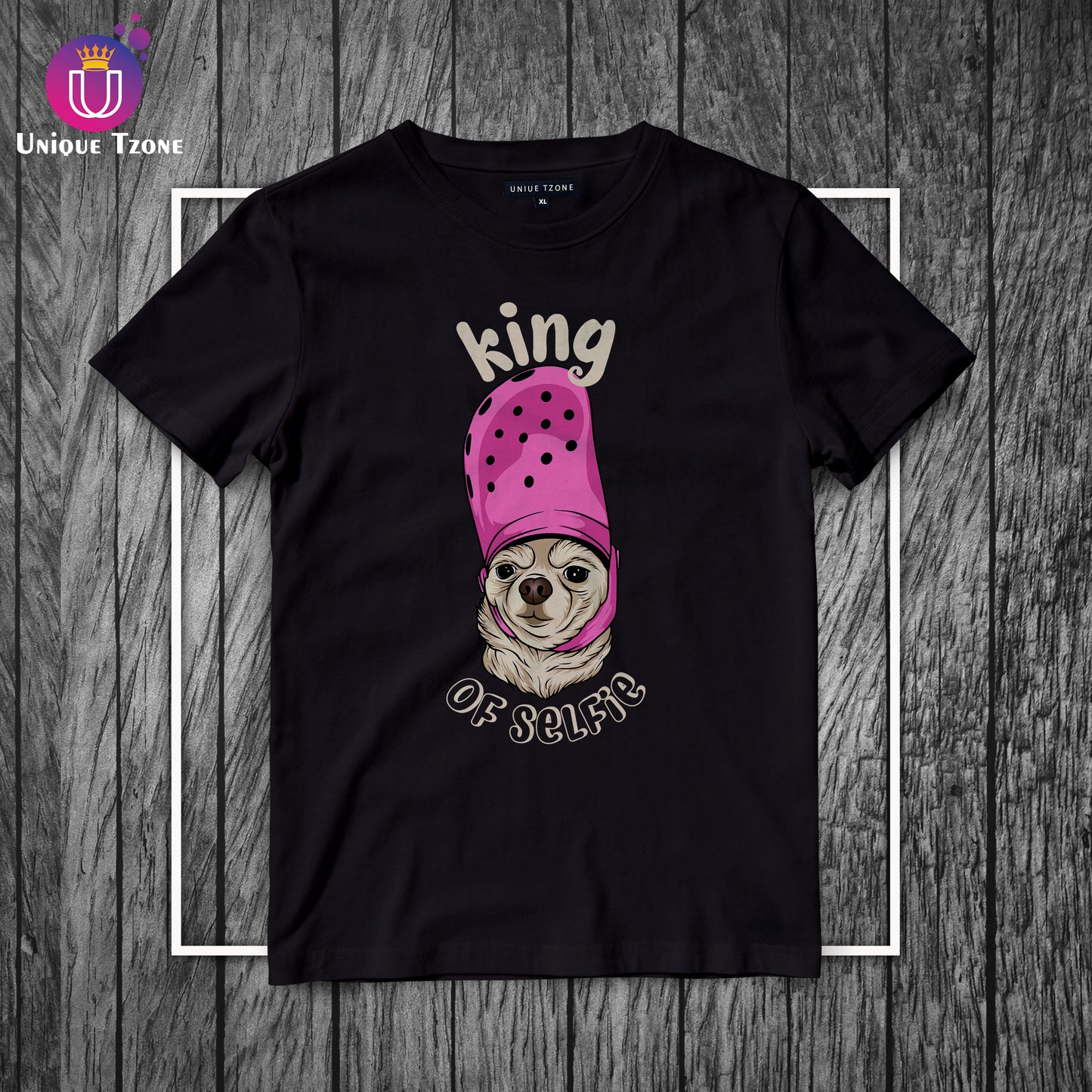 King Of Selfi Half Sleeve Round Neck Half Sleeve Cotton T-shirt