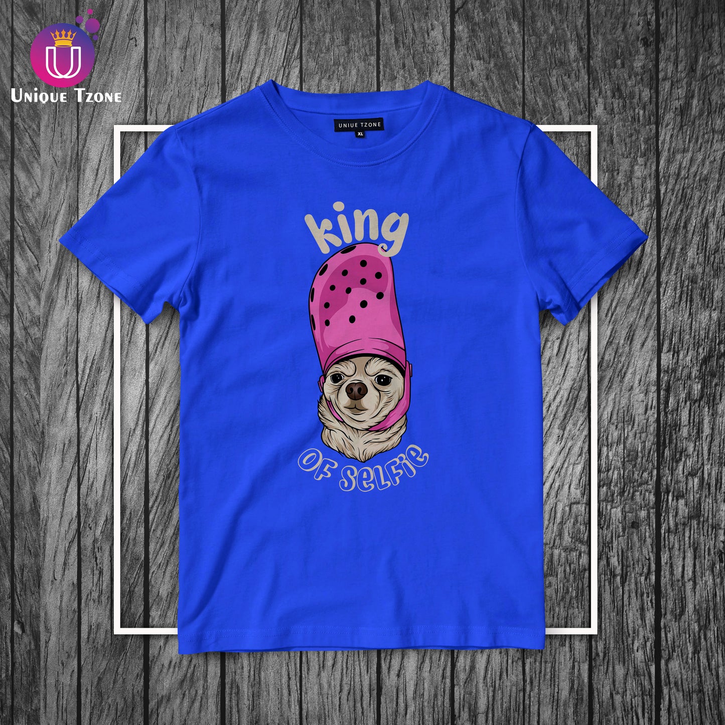 King Of Selfi Half Sleeve Round Neck Half Sleeve Cotton T-shirt