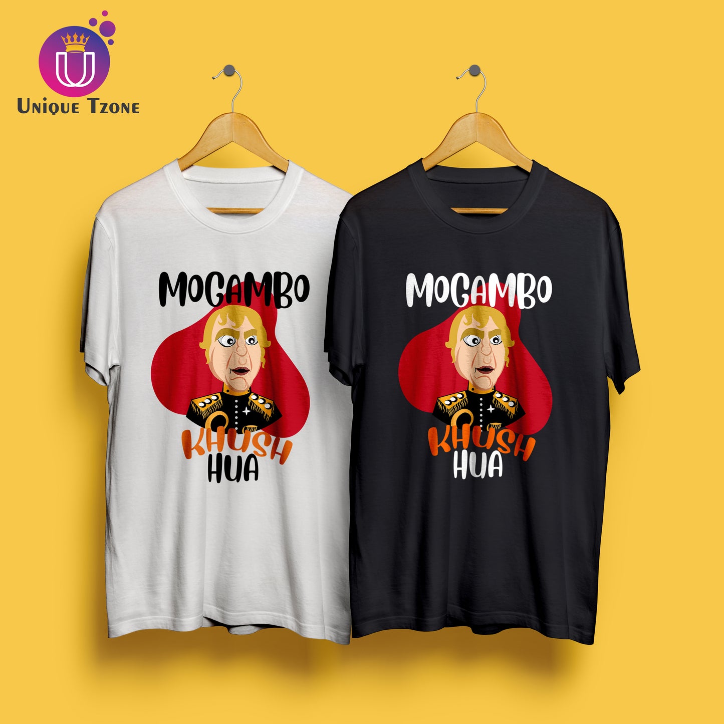 Mogambo Kush Hua Round Neck Half Sleeve Cotton T-shirt