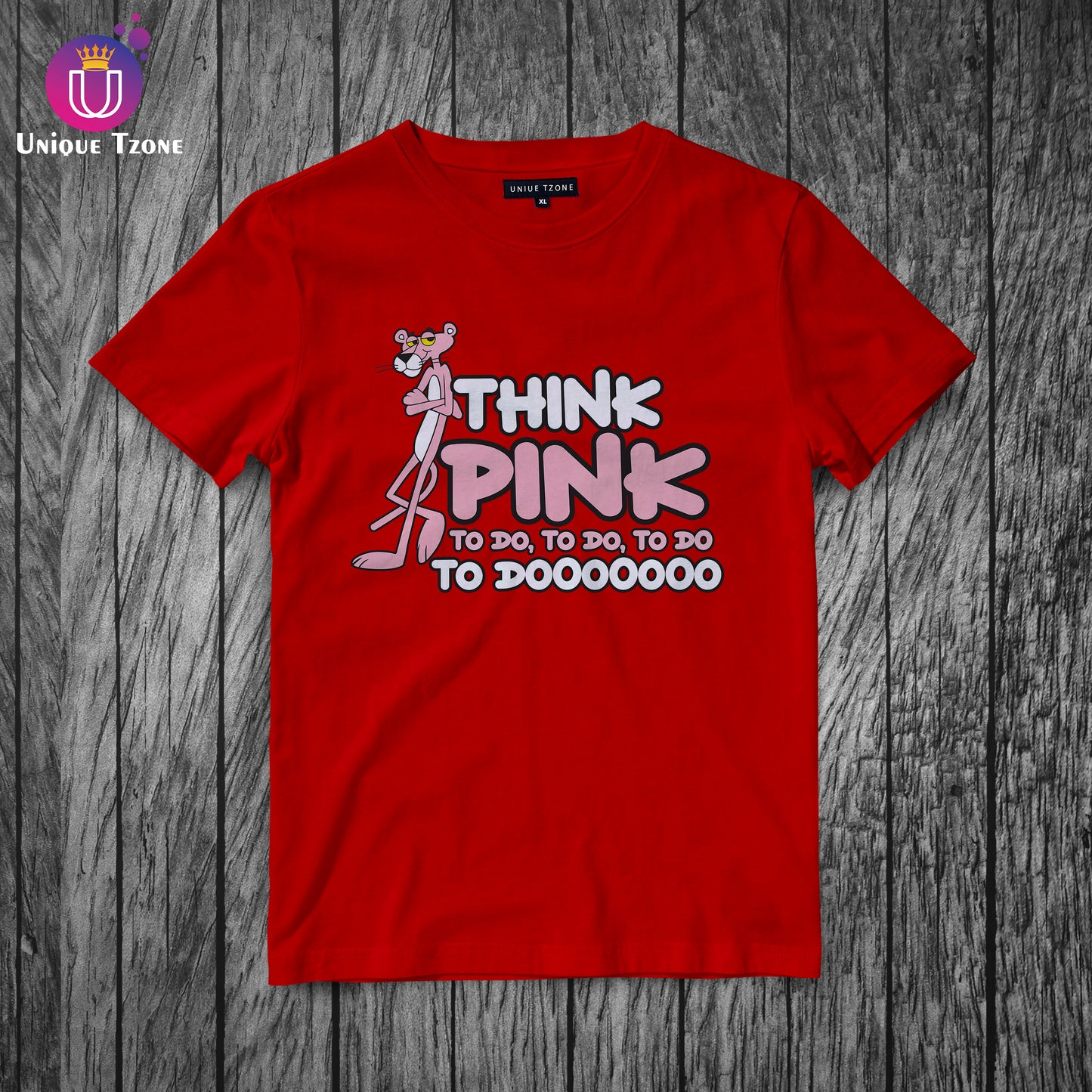 Think Pink Women Round Neck Cotton Half Sleeve T-shirt
