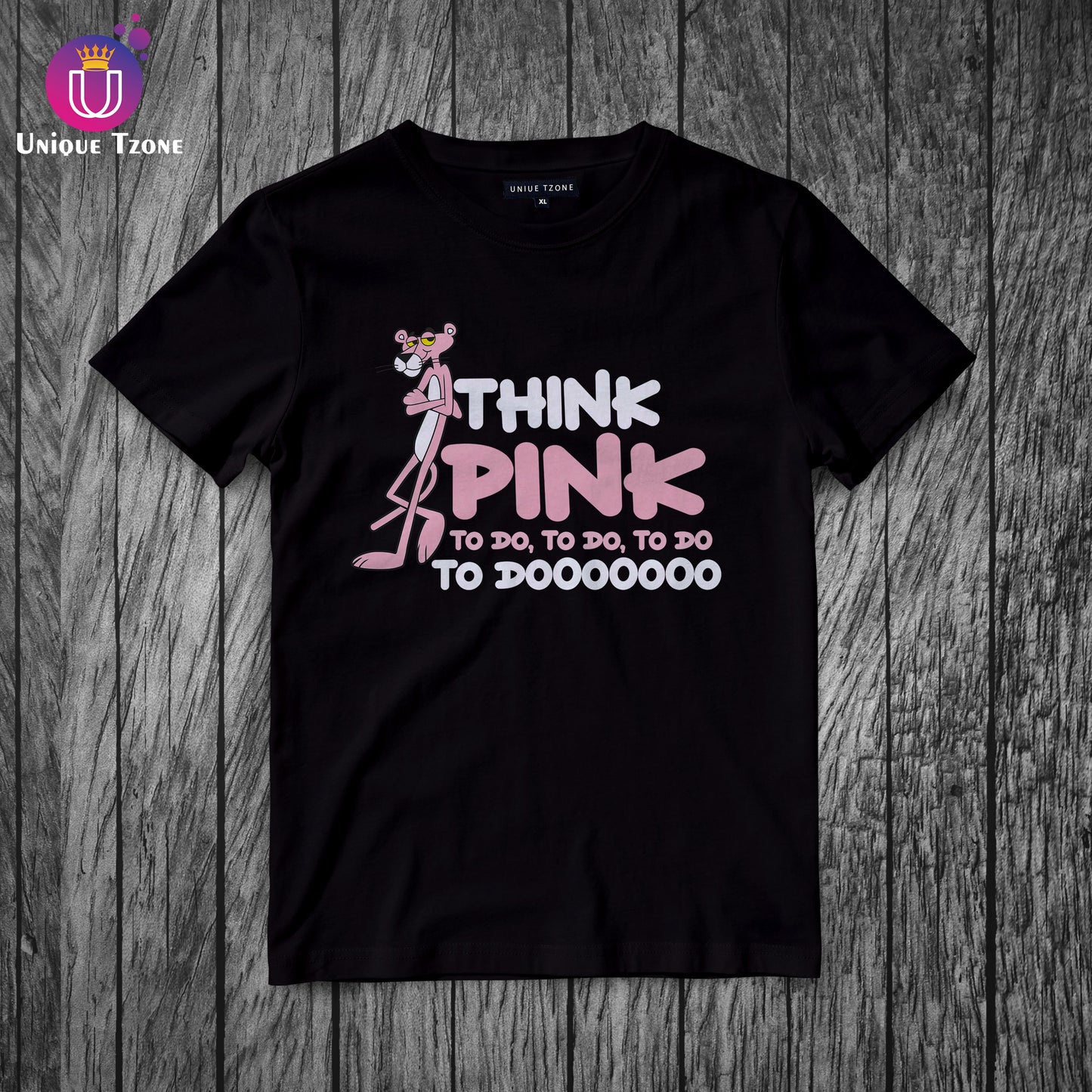 Think Pink Women Round Neck Cotton Half Sleeve T-shirt
