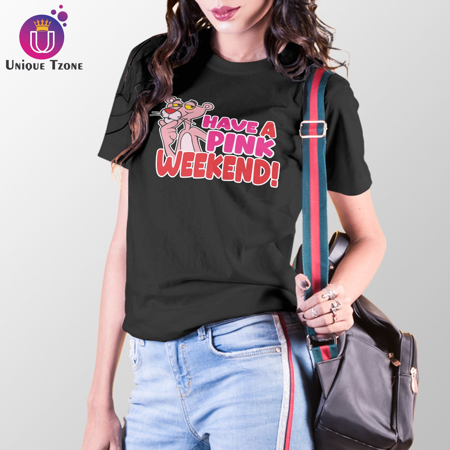 Have A Pink Weekend Women Cotton Half Sleeve Round Neck T-shirt