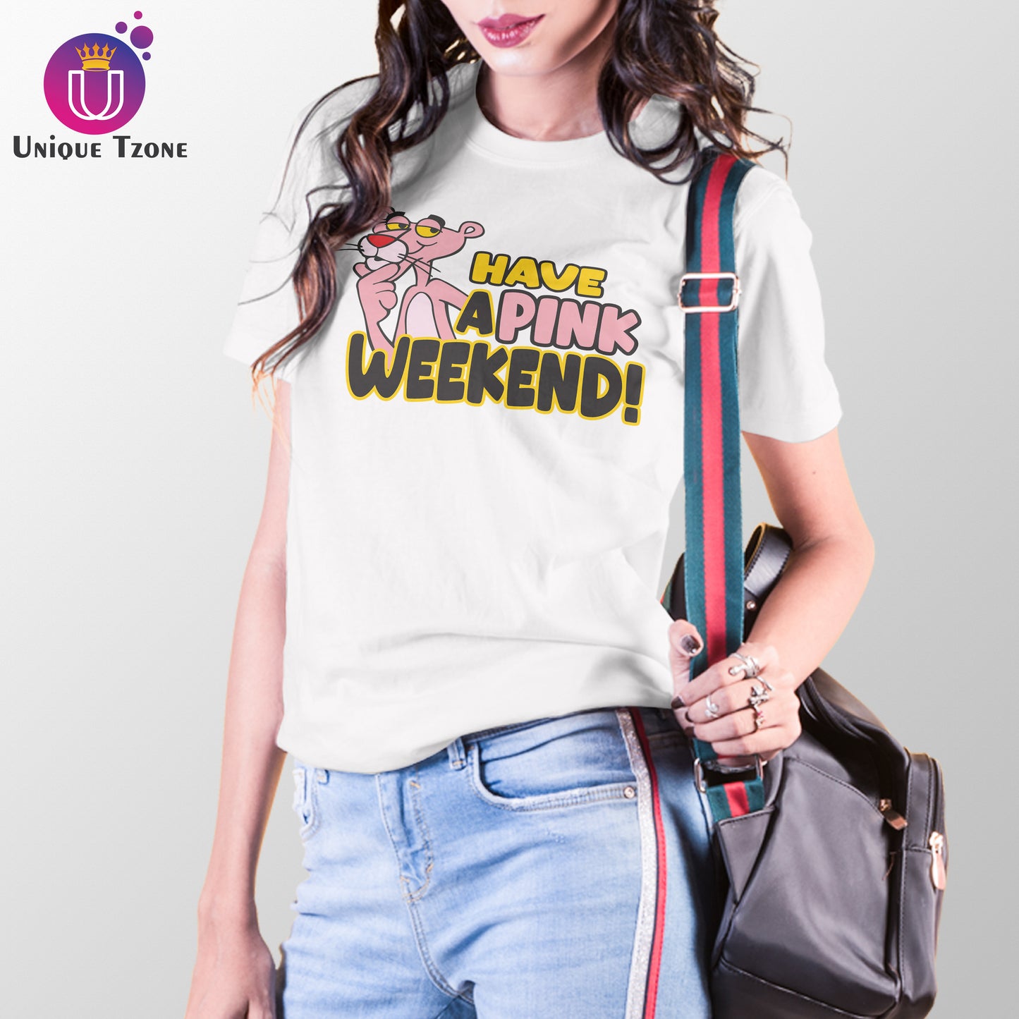 Have A Pink Weekend Women Cotton Half Sleeve Round Neck T-shirt