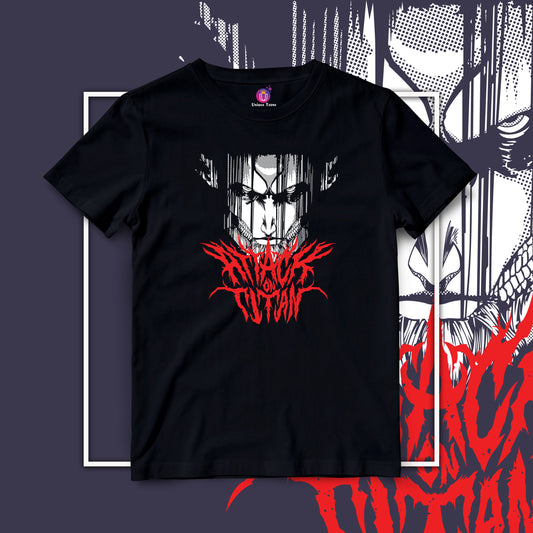 Attack On Titan Half Sleeve Round Neck Unisex Anime Tshirt