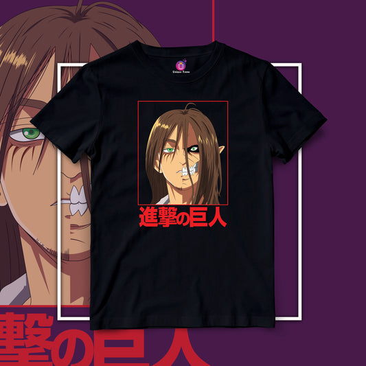 Eren Yeager Titan Form Attack Of The Titan Half Sleeve Round Neck Unisex Anime Tshirt