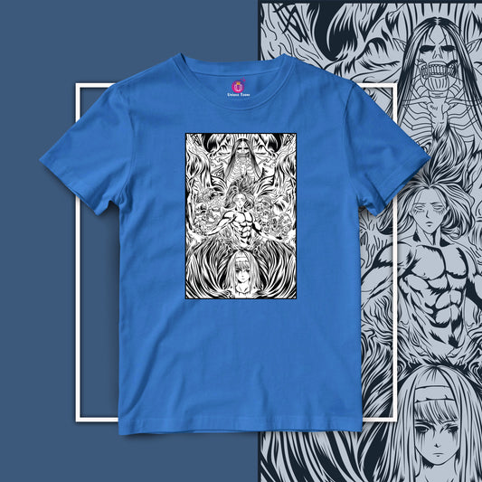 Titans Of Attack Of The Titan Unisex Round Neck Half Sleeve Anime Tshirt