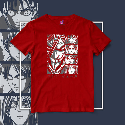 Battle Begin Attack Of The Titan Round Neck Half Sleeve Anime Tshirt