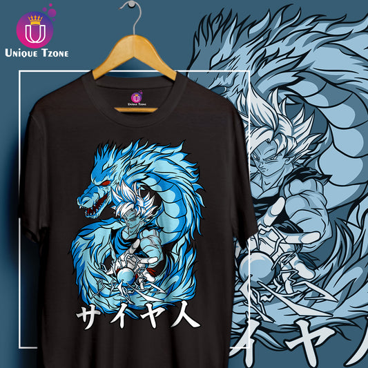 Dragon Ball Z Anime Graphics Round Neck Half Sleeve Unisex Cotton Tshirt