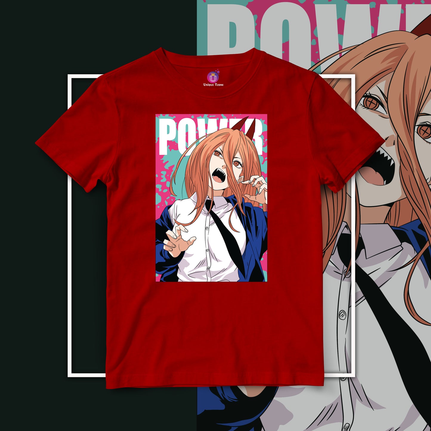 Power Chainsaw Man Half Sleeve Unisex Anime Tshirt