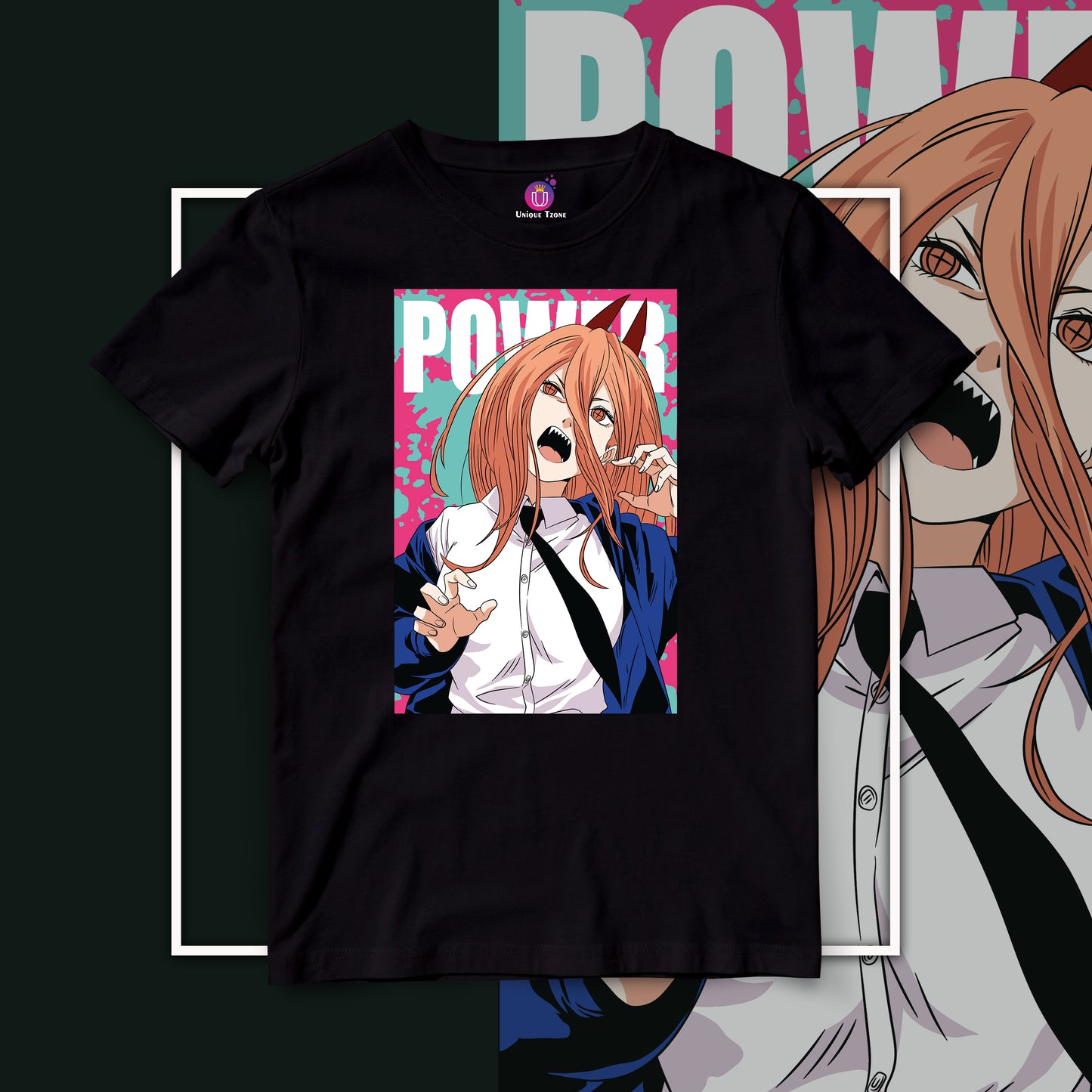 Power Chainsaw Man Half Sleeve Unisex Anime Tshirt