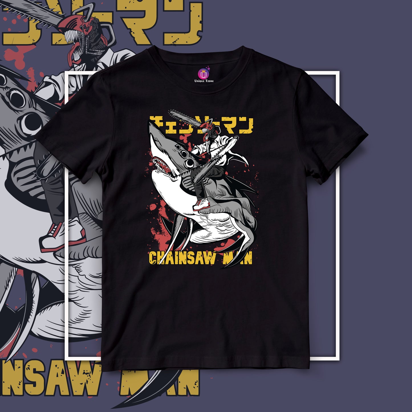 Chainsaw Man Final Cut Anime Graphics Round Neck Half Sleeve Unisex Cotton Tshirt