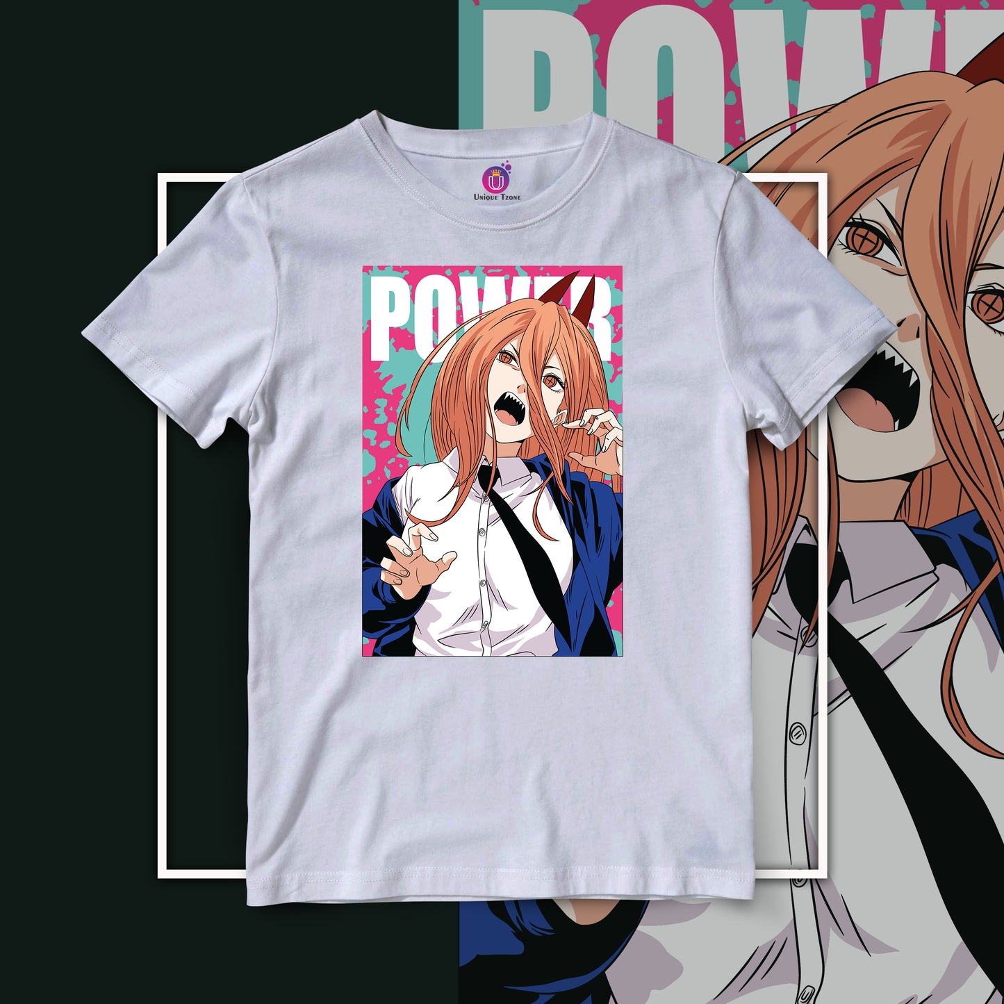Power Chainsaw Man Half Sleeve Unisex Anime Tshirt