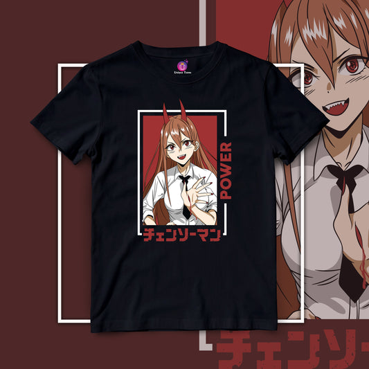 Chainsaw Man Power Anime Graphics Half Sleeve Unisex Anime Tshirt