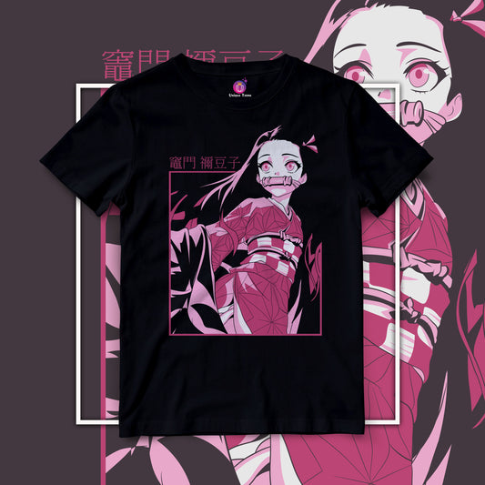 Strongest Cute Demon Nezuko Demon Slayer Anime Graphics Half Sleeve Round Neck Unisex Tshirt