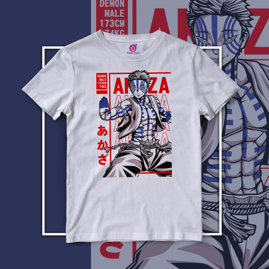 Akaza Demon Half Sleeve Unisex Demon Slayer Anime Tshirt