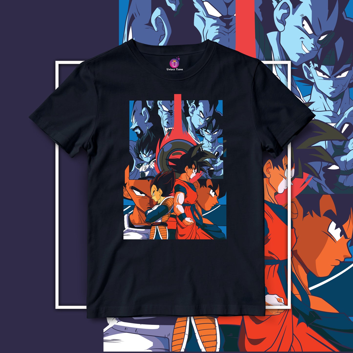 Battle Begin Goku Vs Vegeta Drazonball Z Half Sleeve Round Neck Unisex Anime Tshirt