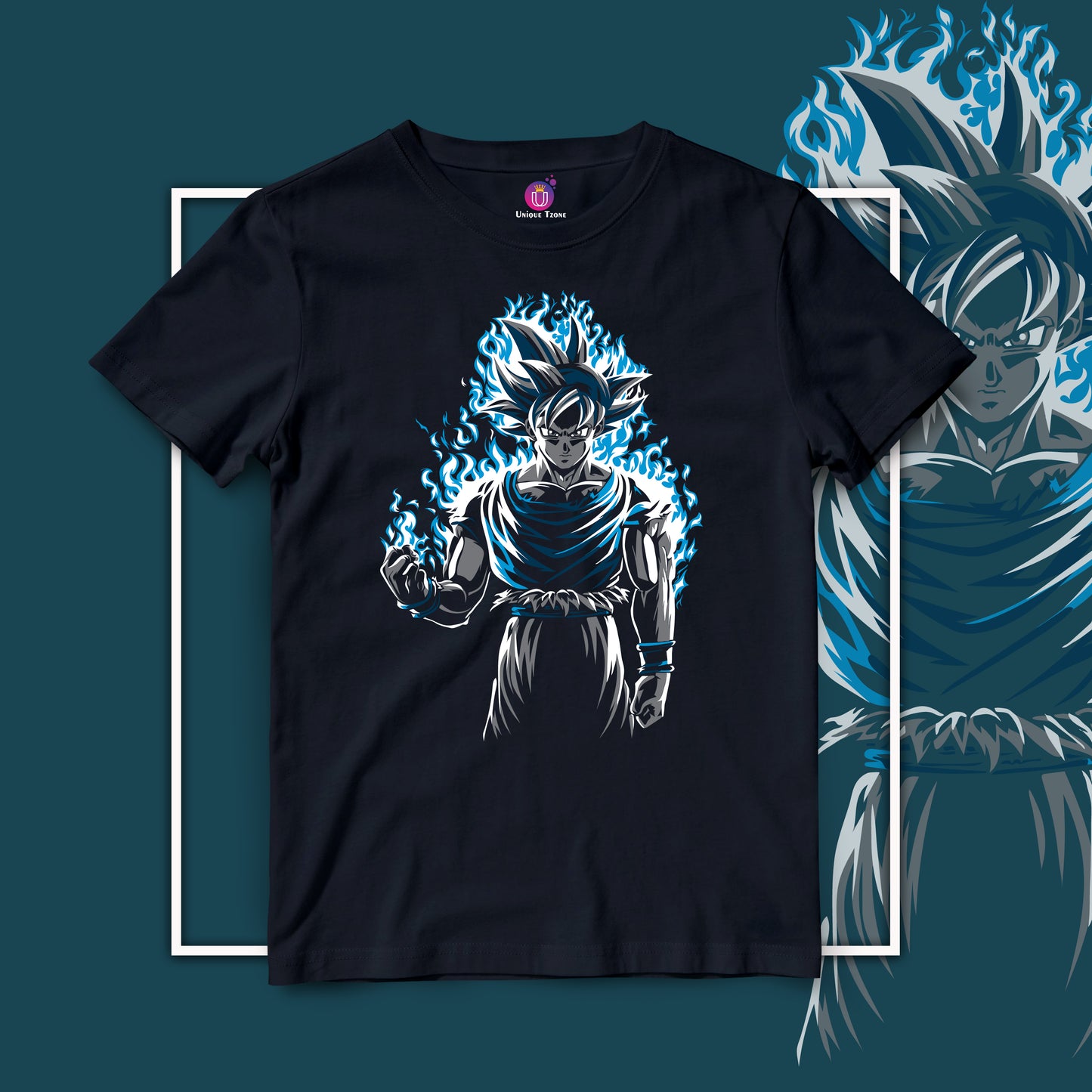 Super Power Of Son Goku Dragon Ball Z Anime Graphics Half Sleeve Round Neck Unisex Anime Tshirt