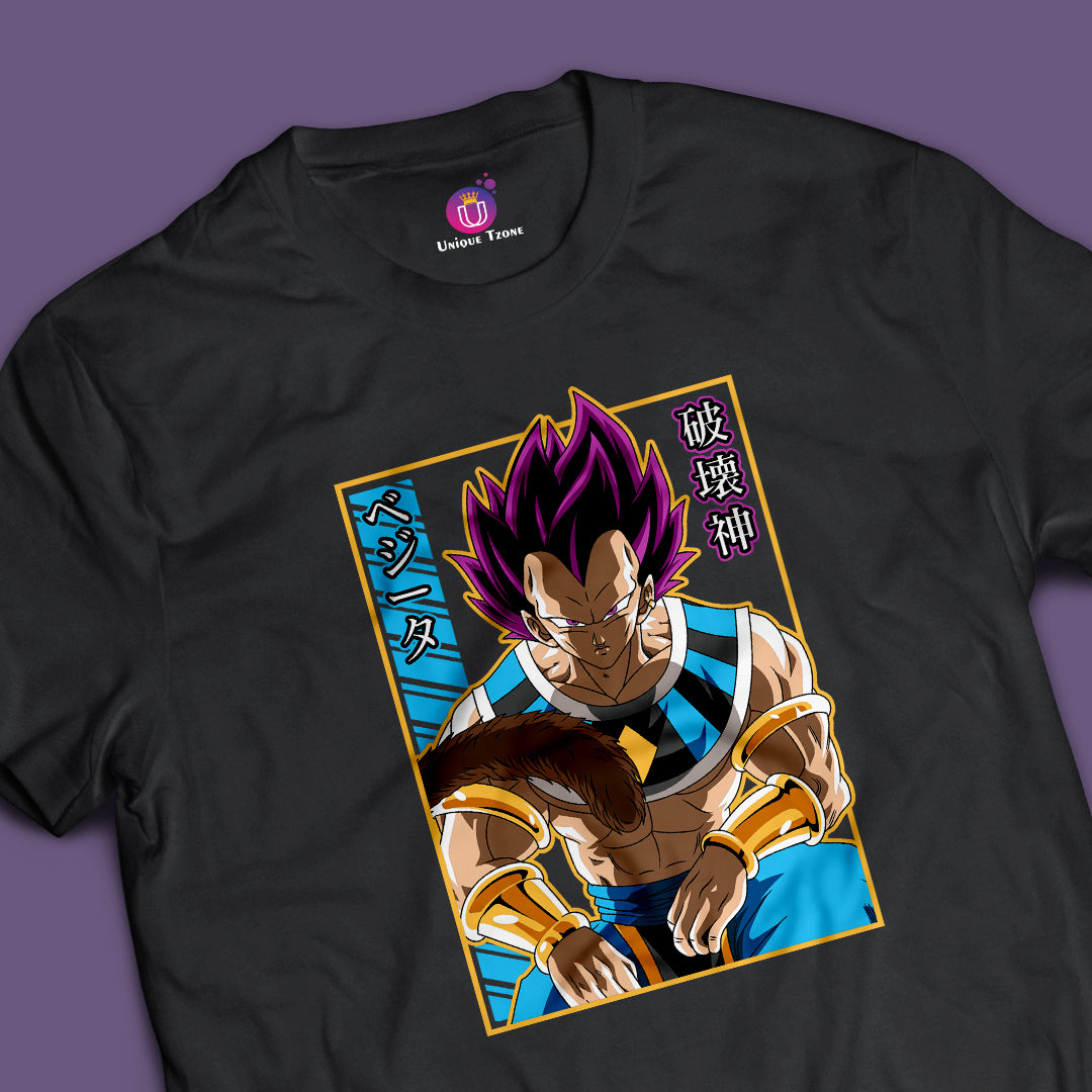Lord Vegita Dragon Ball Z Anime Graphics Half Sleeve Round Neck Unisex Cotton Tshirt