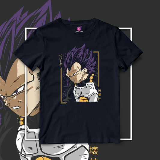 Vegeta Graphics Unisex Round Neck Half Sleeve Cotton Tshirt