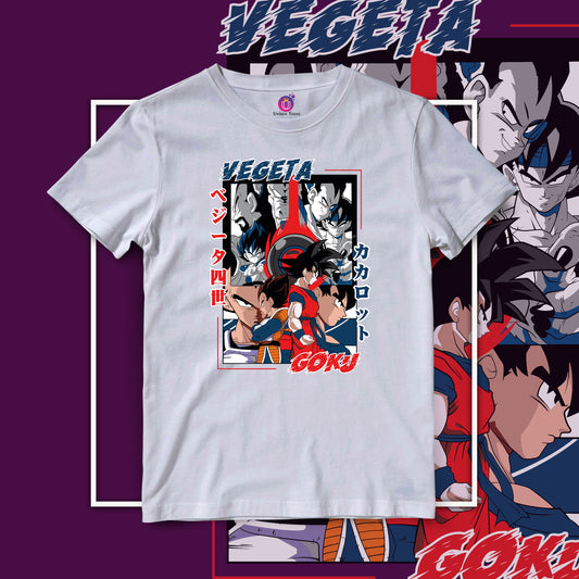 Vegeta vs Goku Dragonball Z Anime Graphics Half Sleeve Unisex Tshirt