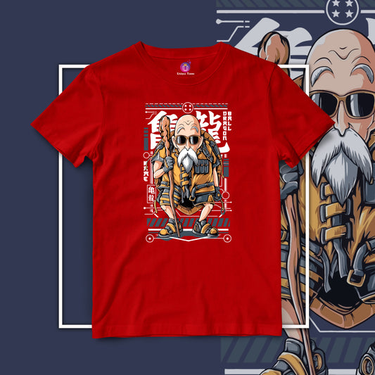 Dragon Ball Z Master Roshi Unisex Half Sleeve Round Neck Cotton Tshirt
