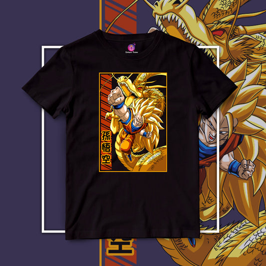 Goku Dragon Dorado Dragonball Z Half Sleeve Unisex Anime Tshirt