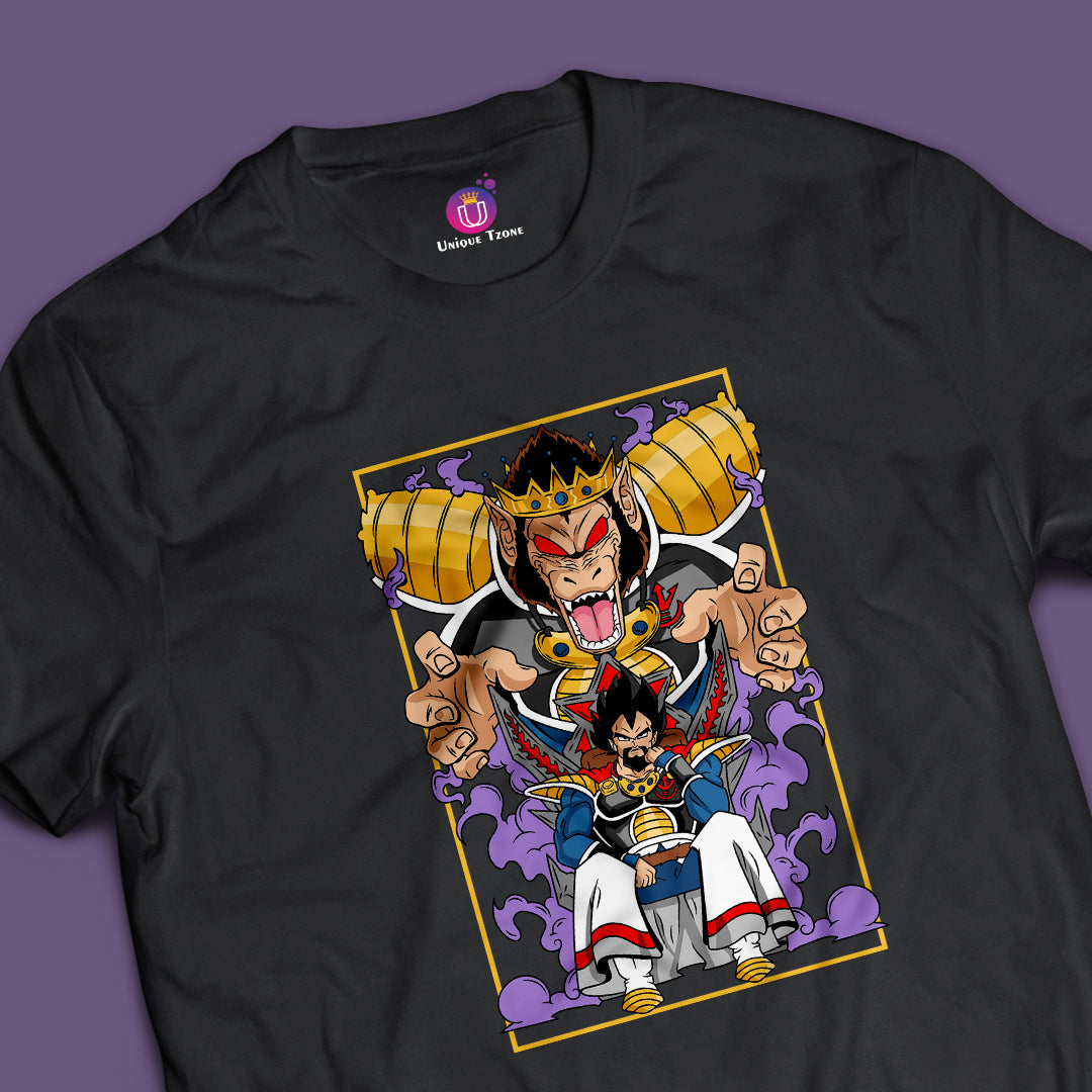 King Vegita Dragon Ball Z Anime Graphics Half Sleeve Round Neck Unisex Anime Tshirt