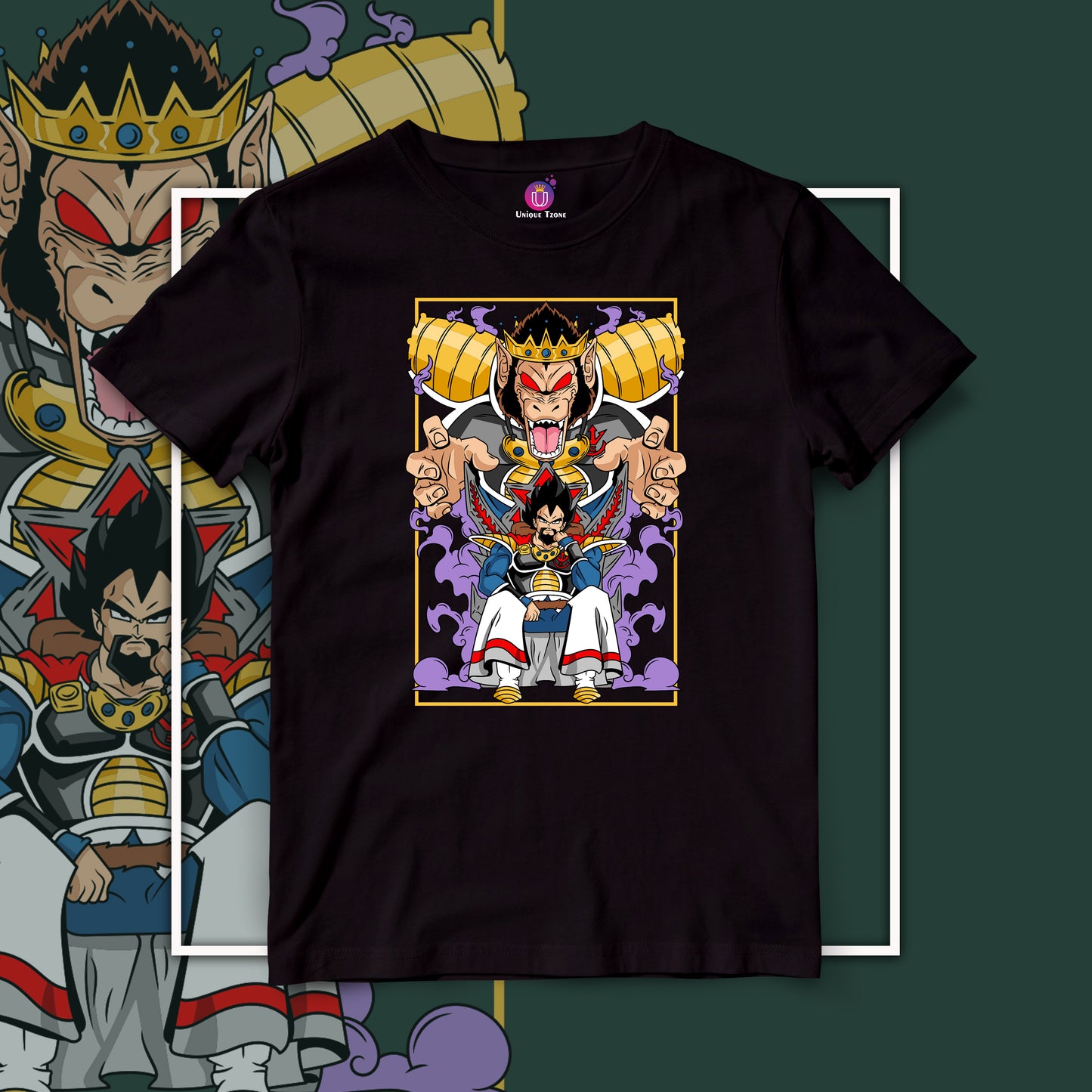 King Vegita Dragon Ball Z Anime Graphics Half Sleeve Round Neck Unisex Anime Tshirt
