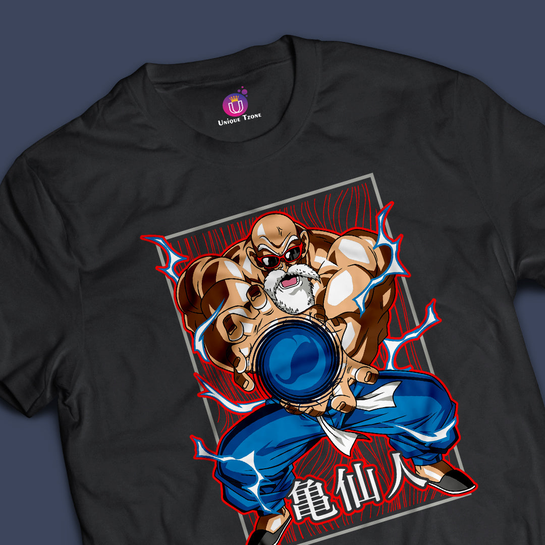 Master Roshi Dragon Ball Z Half Sleeve Round Neck Unisex Anime Tshirt