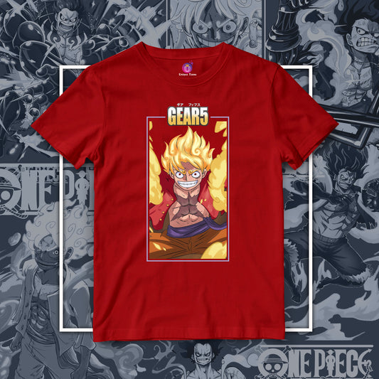 Monkey D Luffy Gear 5 One Piece Half Sleeve Unisex Anime Tshirt