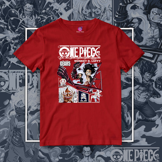 Gear 5 One Piece Half Sleeve Unisex Anime Tshirt