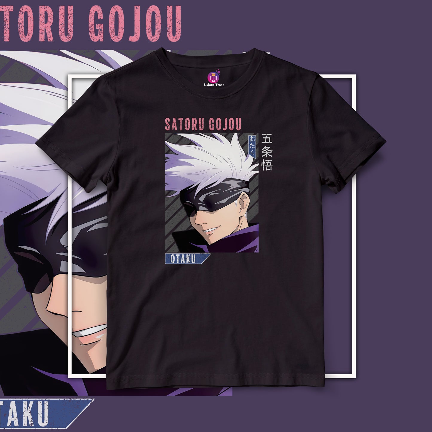 Gojo Jujutsu Kaisen Half Sleeve Round Neck Unisex Anime Tshirt