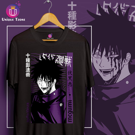 Jujustus Kaisen Anime Graphics Round Neck Half Sleeve Unisex Cotton Tshirt