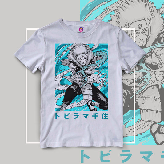 Madara Anime Graphics Half Sleeve Round Neck Unisex Cotton Tshirt